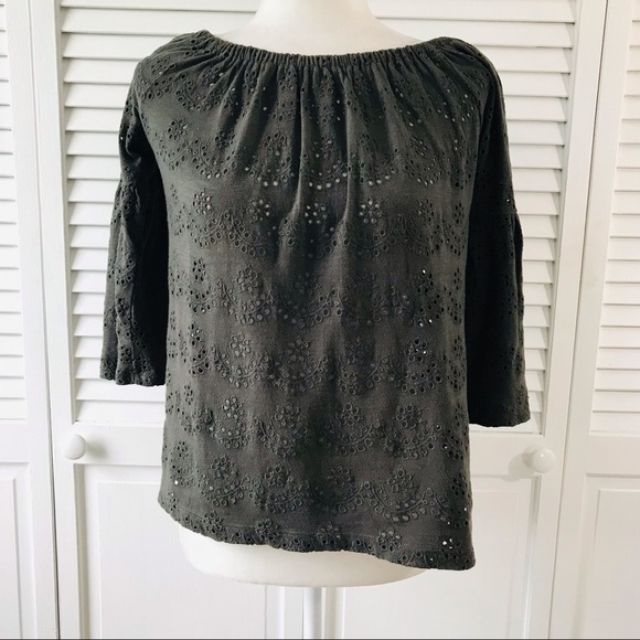 2/$25 LUCKY BRAND Dark Green Gray Blouse Size XS - Picture 1 of 8